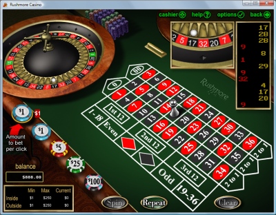 play roulette at Rushmore Casino